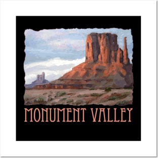 Monument Valley, Arizona & Utah, scenic mountain colorful landscape souvenir design Posters and Art